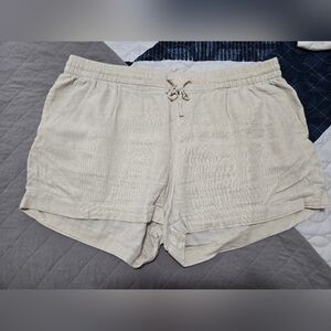 Women's Tan ShortsWomen's Old Navy Brand Tan Linen Drawstring Waist Shorts